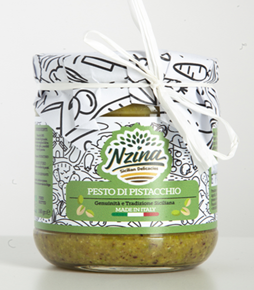 Pesto di Pistacchio – Vasetto Vetro 180 gr – Nzina
