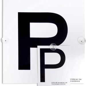 Contrassegno “P” Principiante con Ventose, Set di 2 Pezzi Anteriore + Posteriore