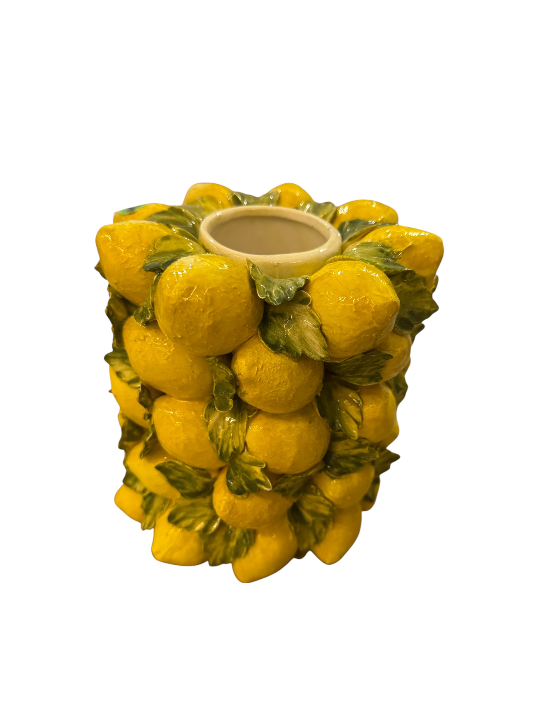 Vaso in ceramica limoni- Capodimonte - immagine 2