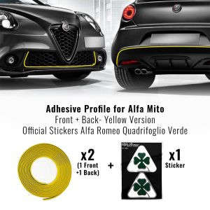 Profilo Adesivo Full + Quadrifoglio Verde per Alfa Mito