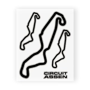 Adesivi Stickers Circuito Assen 10 x 12 cm