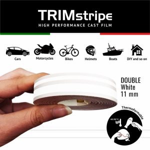 Trim Stripe Strisce Adesive per Auto, 2 Fili, Bianco